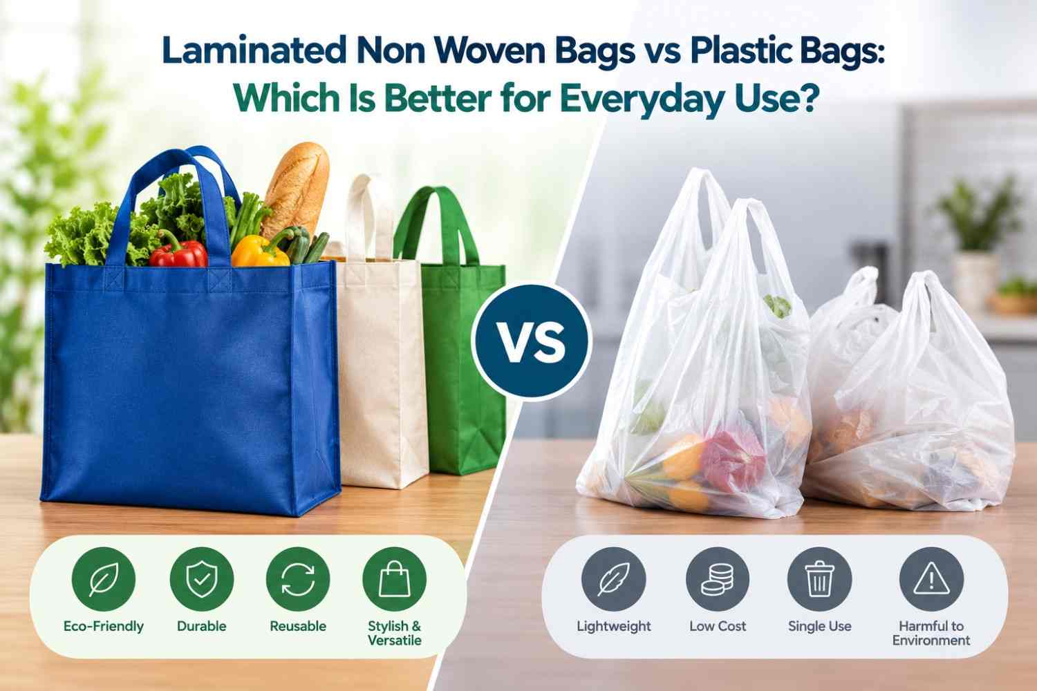Laminated Non Woven Bags vs Plastic Bags: Which Is Better for Everyday Use?